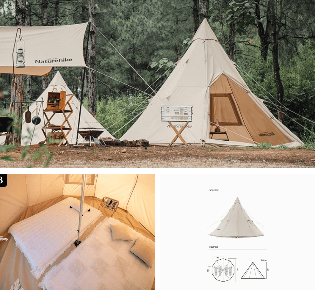 Naturehike ティピー テント ワンポール